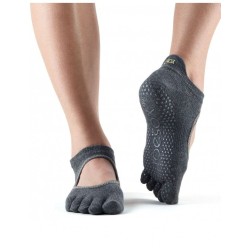 ToeSox Bellarina Met Tenen In Charcoal Grey-Lime S/M