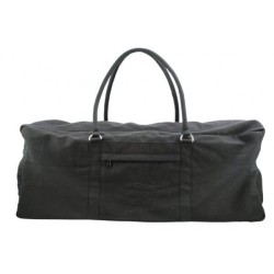 Brede Sporttas | Zwart-Flower Power-Blauw gestreept