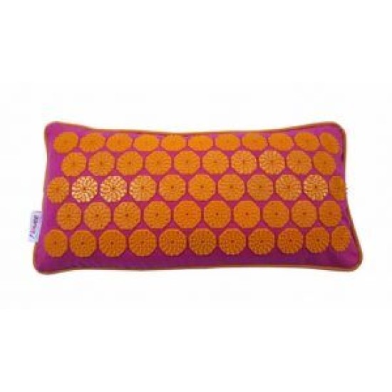 Flowee Spijkermat Kussen – Fuchsia-Oranje