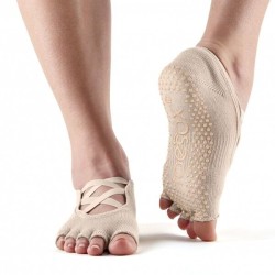 Toesox anti slip sokken Elle zonder tenen Nude S/M