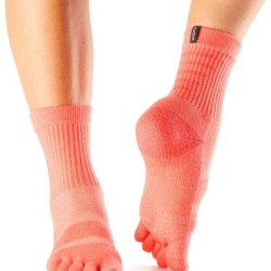 Sportsokken met tenen Medium weight Crew in Coral M