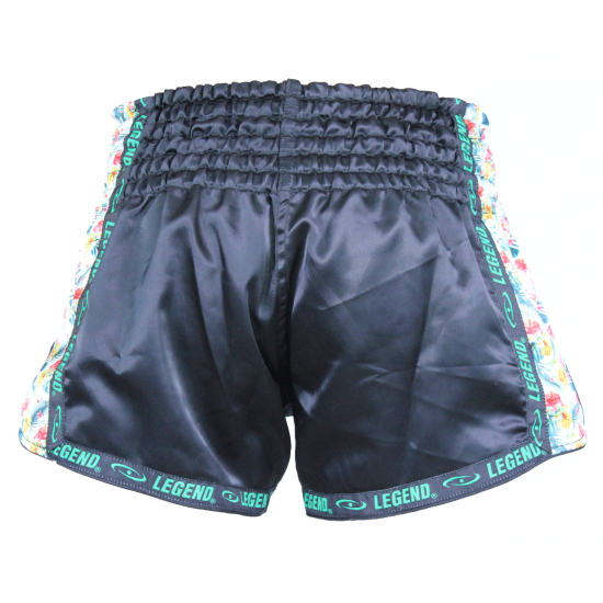 Kickboks broekje dames flower power Legend Trendy  - Maat: L