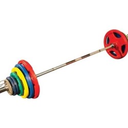 Body-Solid Olympische Halterset - Gekleurd Rubber - 140 kg