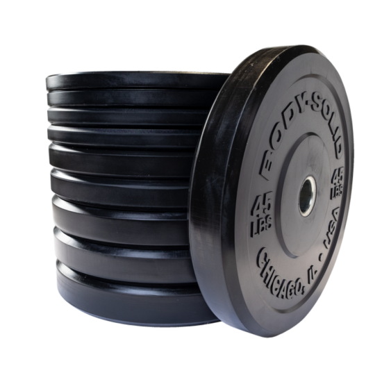Body-Solid Chicago Extreme Zwarte Olympische Bumper Plates OBPXK5 kg