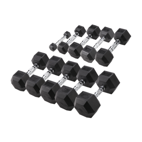 Body-Solid Hexa Rubber Dumbbell Set 1 -10 kg