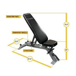 ProClubLine - Adjustable Bench SFID325 - Zwart