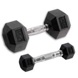 Body-Solid Hexa Rubber Dumbbell Set 1 -10 kg
