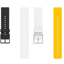 Polar Ignite Siliconen PolsbandWit/zilver - Maat: L/M