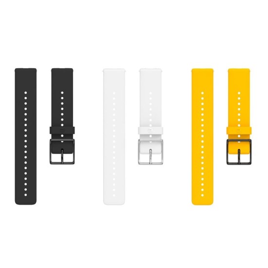 Polar Ignite Siliconen PolsbandWit/zilver - Maat: L/M