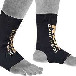 RDX Hosiery Ankle Sleeve - EnkelbeschermerZwart/goud - Maat: S