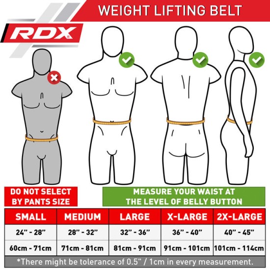 RDX Gym Lederen Gewichtenhef Riem Medium