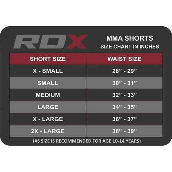 Ervaar ongeëvenaarde prestaties met de RDX Blood MMA shorts, ontworpen voor comfort en stevigheid met antislip tailleband en T3 stiksels.