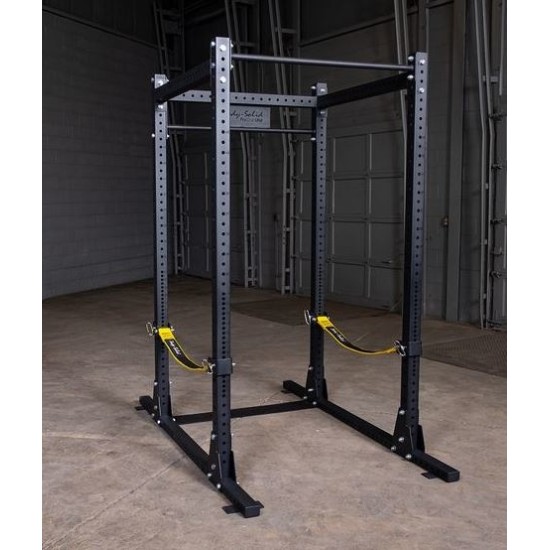 ProClubLine Power Rack Strap Safeties zijn versterkte nylon banden voor Body-Solid SPR1000, getest tot 4536 kg, voor meer veiligheid tijdens zware trainingen.