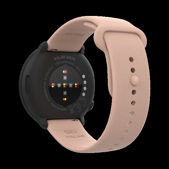 Verwisselbare polsband voor Polar fitnesshorloges Unite en Ignite in maat S-L. Breedte 20mm, verkrijgbaar in 2 kleuren.