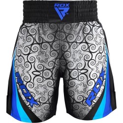RDX Sports - BSS Boxing Training Shorts Satin R2 - Blauw - 2XL