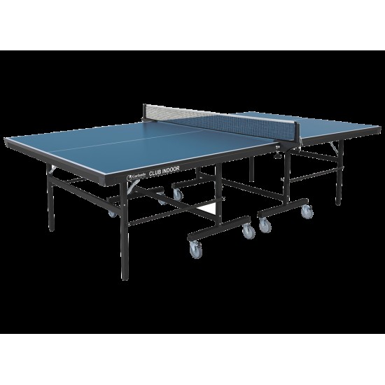 De Garlando Club Indoor is een stevige tafeltennistafel met een blauw speelveld, ideaal voor intensief gebruik. Geschikt voor thuis, bedrijven, en scholen.