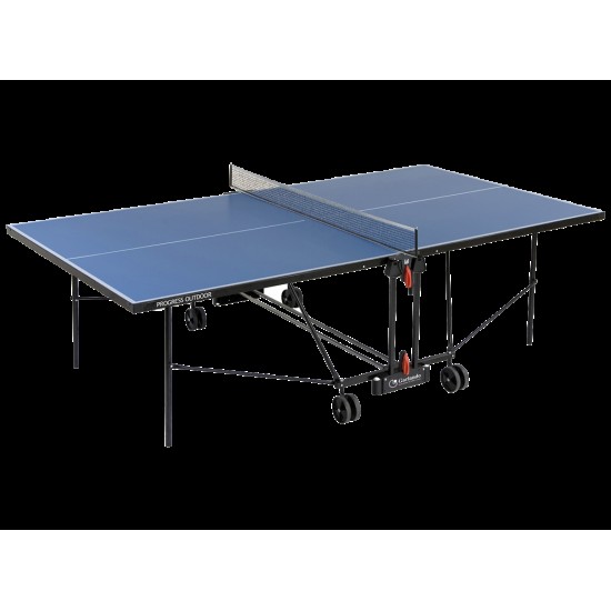 Ontdek de Garlando Progress Outdoor tafeltennistafel in blauw, ideaal voor buitengebruik met goede kwaliteit speelveld. Eenvoudig te vergrendelen en verplaatsen.