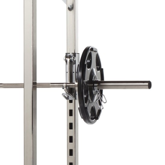 Tuff Stuff CPR-265 Power Rek, geschikt voor semi-professioneel gebruik met verstelbare J-Hook en maximale belasting van 272 kg.