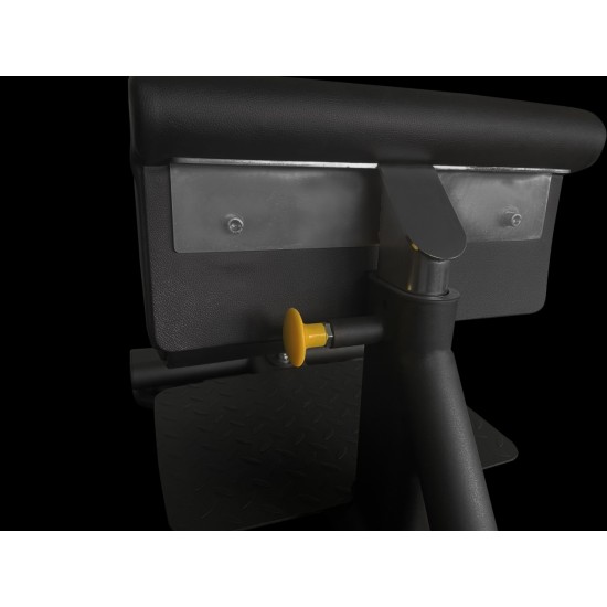 Compacte full commercial sissy squat van Toorx Professional met verstelbare kussens en maximaal belastbaar gewicht van 250 kg.