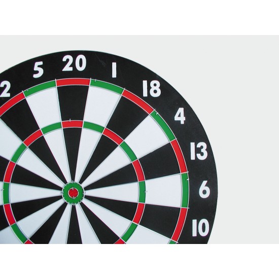 Stevig dartkabinet van Garlando, inclusief 6 pijltjes en papier dartbord. Ideaal voor kinderen en beginners. Veilig en met ophang haakje.