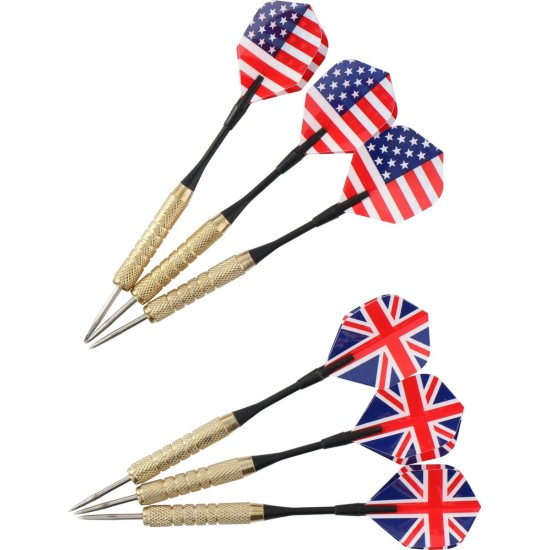 Stevig dartkabinet van Garlando, inclusief 6 pijltjes en papier dartbord. Ideaal voor kinderen en beginners. Veilig en met ophang haakje.