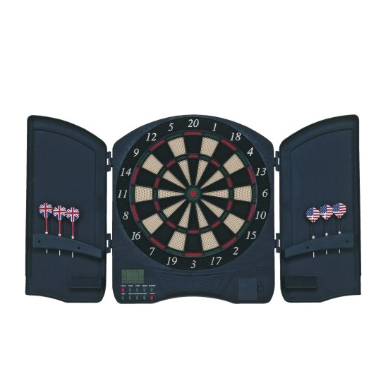 Garlando Unicorn 580 elektronisch dartbord, geschikt voor maximaal 8 spelers met 32 spellen en 256 variaties. Inclusief set van 6 darts.