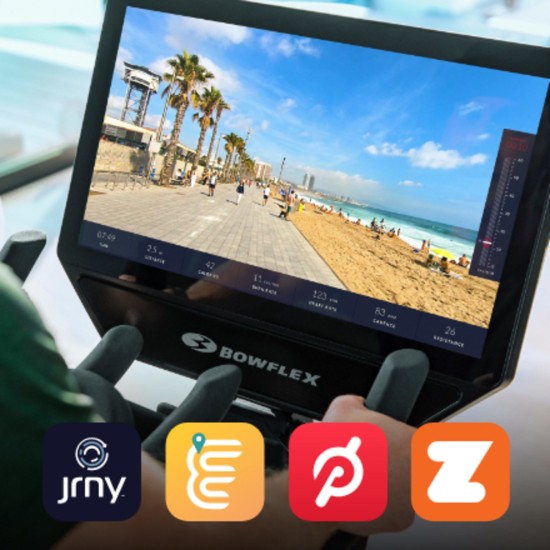 Ervaar ultiem fietsen met de Bowflex VeloCore Bike, inclusief leunmodus en een ingebouwd JRNY lidmaatschap voor persoonlijke training.