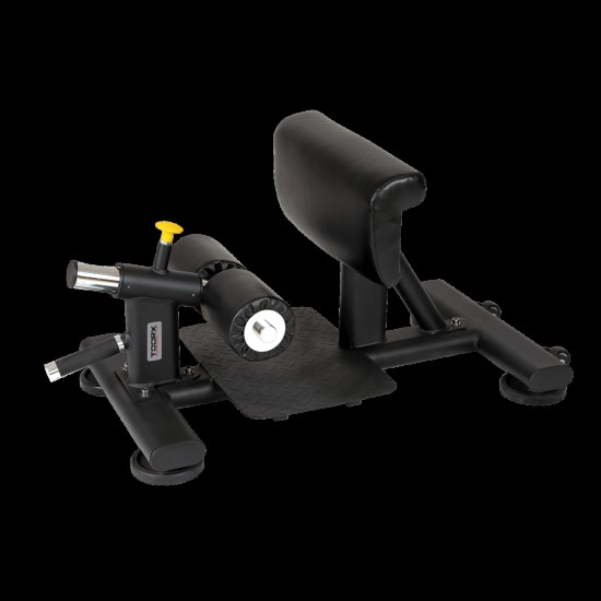 Compacte full commercial sissy squat van Toorx Professional met verstelbare kussens en maximaal belastbaar gewicht van 250 kg.