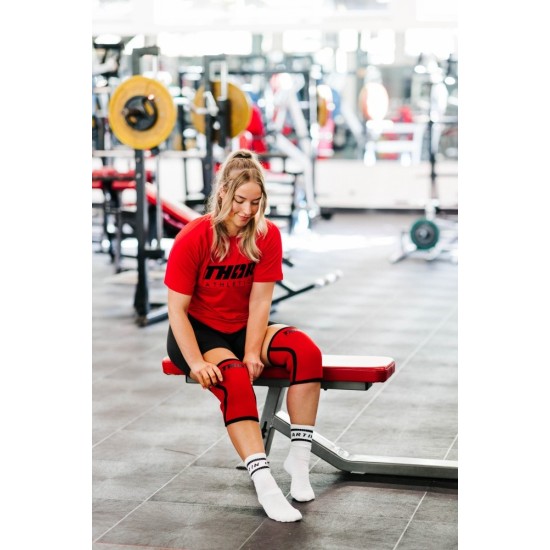 Verbeter je prestaties met de Knee Sleeves van Thor Athletics. Ondersteuning, veiligheid voor gewrichten en hoogwaardige kwaliteit.