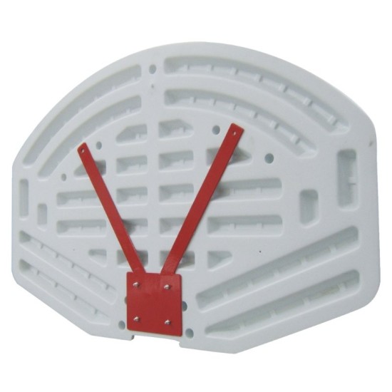 Professioneel Garlando Boston basketbalbord met officiële maten, geschikt voor binnen en buiten. Inclusief stevig kunststof backboard en roodgekleurde ring.