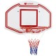 Professioneel Garlando Boston basketbalbord met officiële maten, geschikt voor binnen en buiten. Inclusief stevig kunststof backboard en roodgekleurde ring.