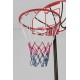 Verstelbare Garlando Saint Louis basketbalpaal met een stevig kunststof backboard en een diameter van 40 cm voor binnen en buiten gebruik.