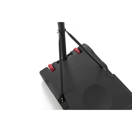 Verstelbare Garlando Saint Louis basketbalpaal met een stevig kunststof backboard en een diameter van 40 cm voor binnen en buiten gebruik.