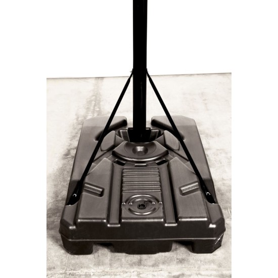 Kies voor de Garlando Houston basketbalpaal, hoogte verstelbaar van 225 tot 305 cm, met zwarte poedercoating en transportwielen.