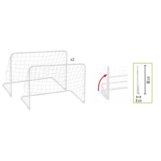 Inklapbare voetbaldoeltjes van Garlando, ideaal voor training en kleine ruimtes, weerbestendig en stevig.