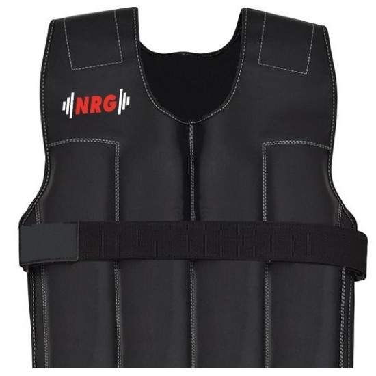 Versterk je training met het NRG gewichtsvest van 18 kg. Verstelbaar, vochtafstotend en met uitneembare gewichten voor optimale trainingseffectiviteit.