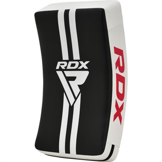 Stootkussen van RDX Sports met dubbele schokabsorptie, Maya Hide leer en anatomische vorm voor comfort. Perfect voor vechtsport training.