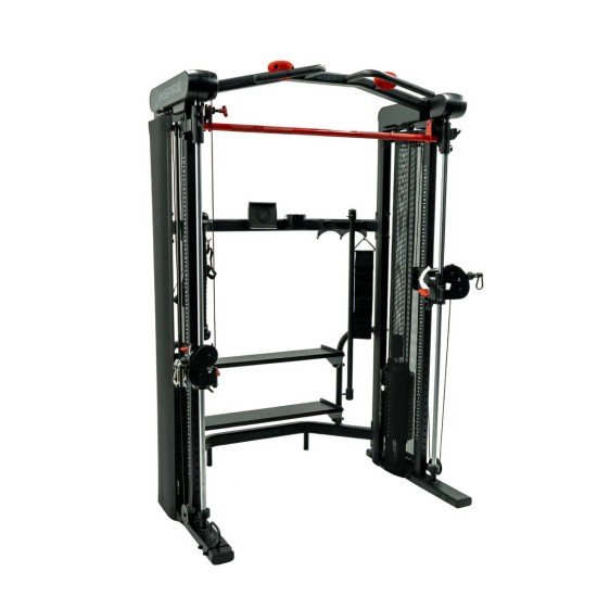 Inspire SF5: veelzijdige Functional Trainer en Smith Machine met 2 gewichtenstapels van 73 kg en uitgebreide accessoires voor volledige lichaamstraining.