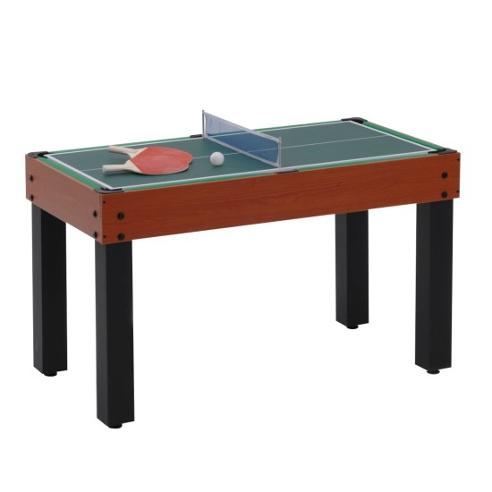 Multi-12 van Garlando: multifunctionele tafel voor 12 spellen, inclusief voetbal, pool en meer. Ideaal voor thuis en eenvoudig te veranderen.