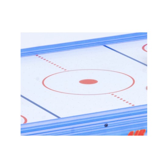 Garlando Ghibli Airhockey tafel voor gezinnen. Compact ontwerp met decoratieve speeloppervlak en accessoires. Perfect voor recreatie en opslag.