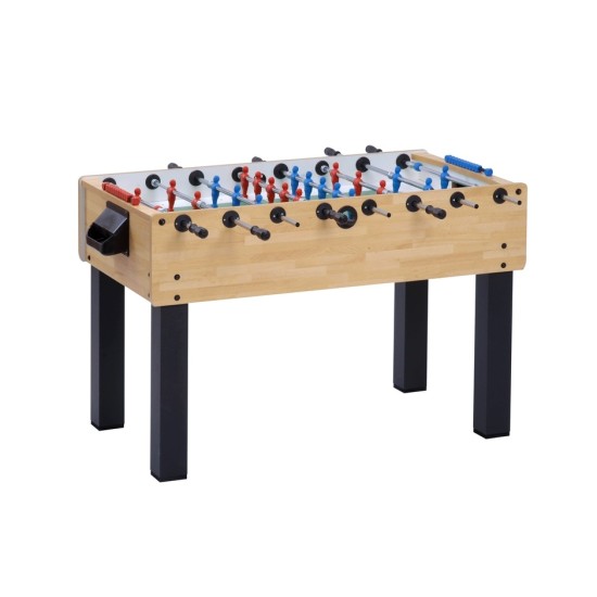 Ontdek de Garlando F-200 Maple Voetbaltafel, ontworpen voor gezinnen met kwaliteitsmaterialen en telescopische stangen voor extra veiligheid.
