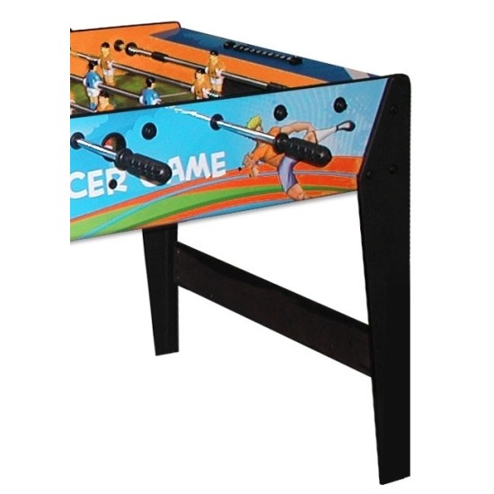 Instapmodel tafelvoetbaltafel van Garlando met telescopische stangen en hoogwaardig MDF. Voor kinderen van 5 tot 10 jaar.