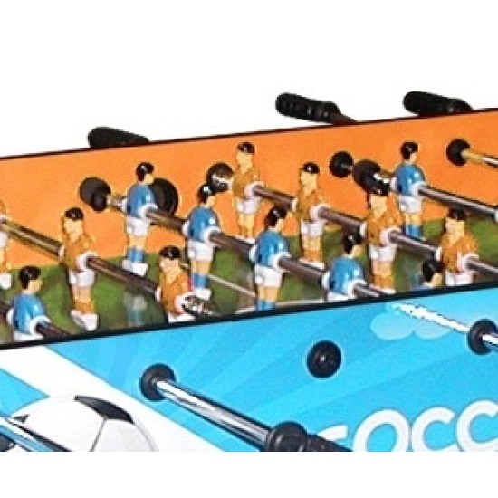 Instapmodel tafelvoetbaltafel van Garlando met telescopische stangen en hoogwaardig MDF. Voor kinderen van 5 tot 10 jaar.