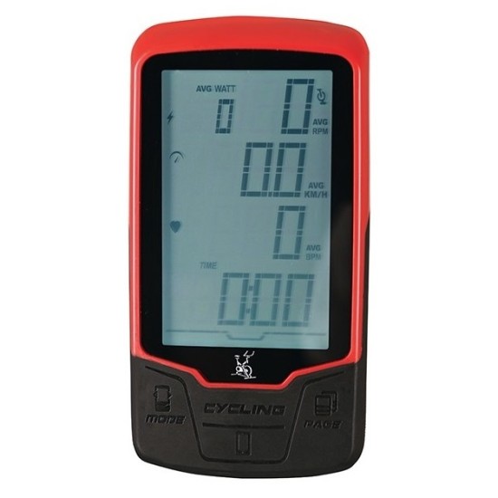 Breid je SRX-9500 spinningbike uit met een console en hartslagmeter met draadloze ontvanger en borstband.