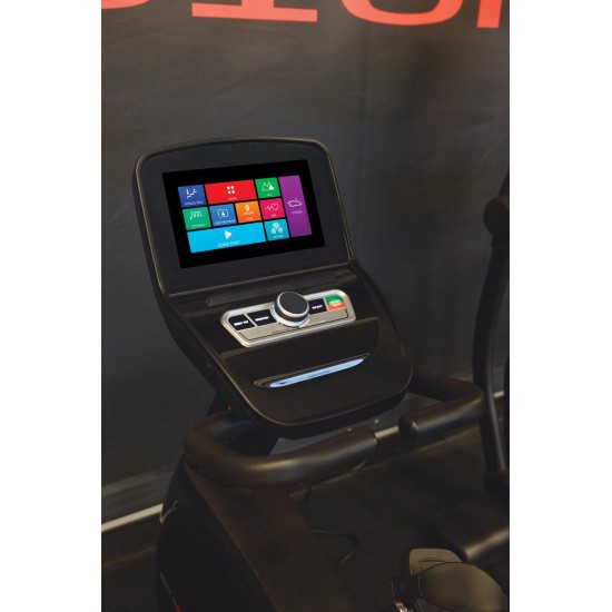 Geavanceerde Toorx Professional BRX-R9500-TFT Ligfiets met 10,1-inch TFT scherm, 32 weerstandsniveaus en diverse trainingsprogramma's voor optimale training.