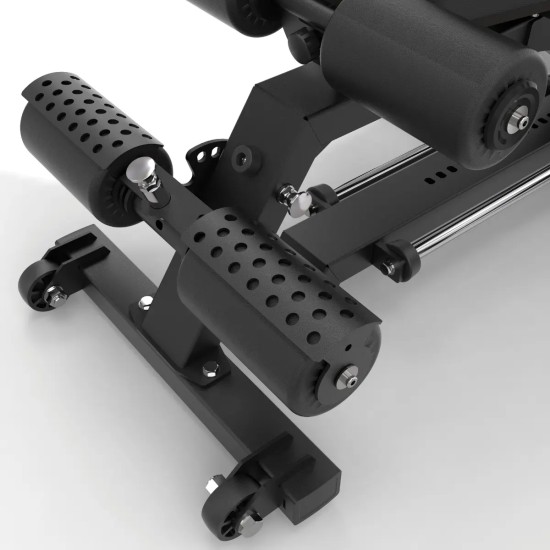 Professionele WBX-3900 halterbank van Toorx met verstelbare rugleuning en 350 kg belasting. Geschikt voor serieuze krachttraining.