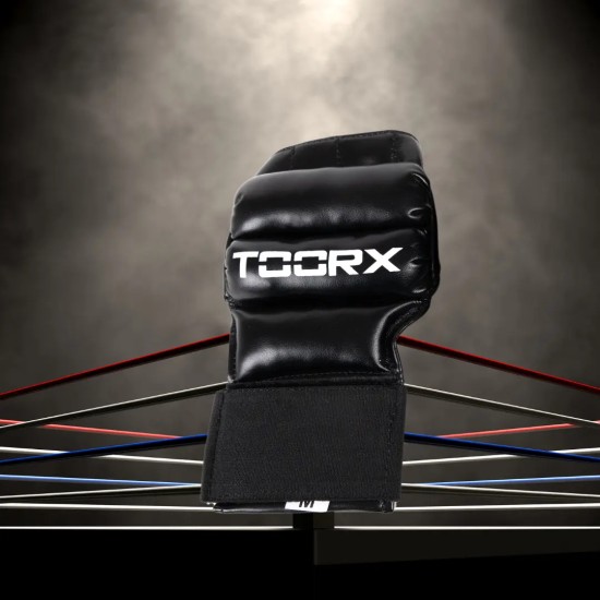 Toorx Lynx Fit bokshandschoenen van hoogwaardig kunstleer, elastische polsband met klittenband en ideaal voor een effectieve boks training.