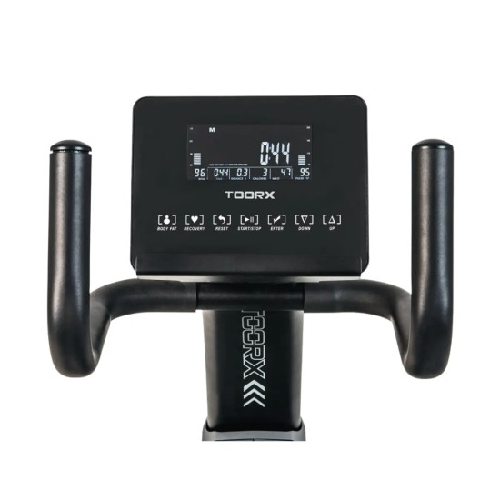 De Toorx Professional BRX-R3000 Ligfiets biedt een comfortabele trainingservaring met geavanceerde functies en robuuste constructie, ideaal voor zakelijk gebruik.