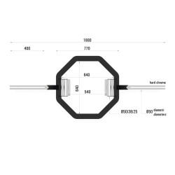 Toorx Professional OSB-PRO Tri-Grip Olympische Hex Bar