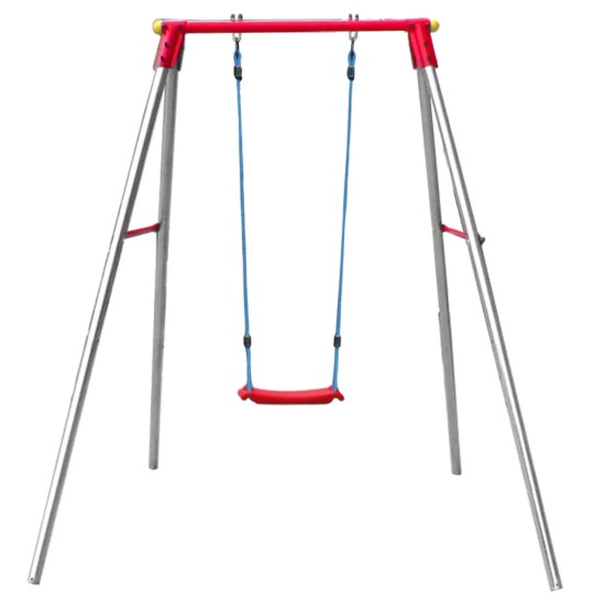 Ontdek de Garlando Stalen Schommel Candy 1 Plus. Robuuste constructie, comfortabele zitting en maximale veiligheid voor kinderen van 3-10 jaar.